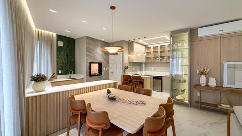 Apartamento Avenida Frente Mar em Porto Belo, com 3 suítes, mobiliado e decorado